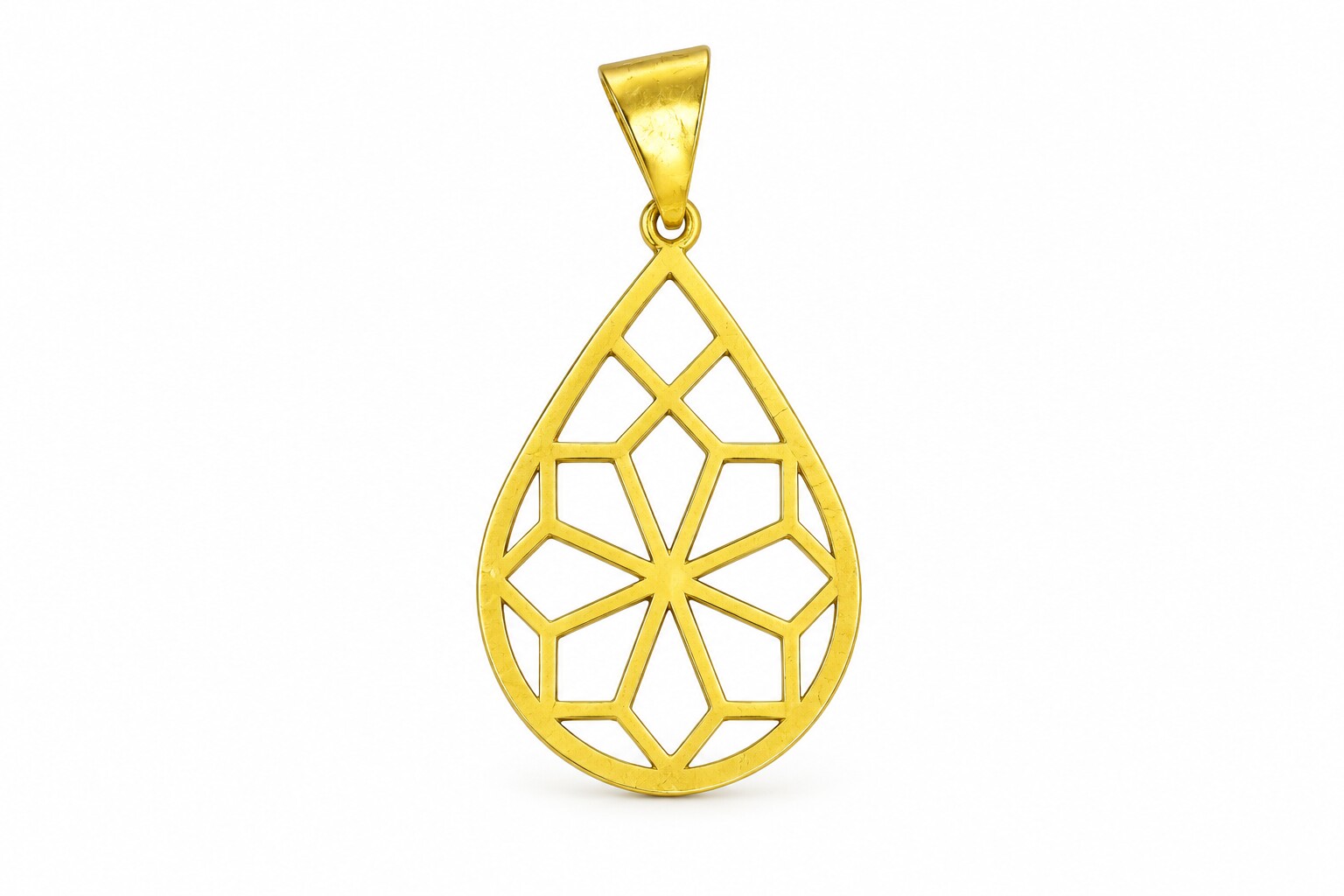 مدال آویز اشکی هندسی 0.4 گرم