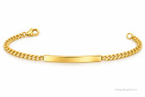 دستبند طلای زرد ۱۸ عیار پلاکدار با زنجیر کارتیه 2.3 گرم