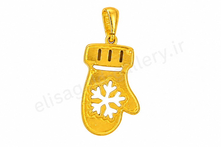آویز طلا دستکش برفی 1.13 گرم