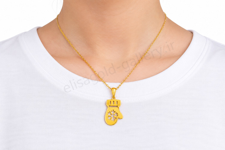 آویز طلا دستکش برفی 1.13 گرم