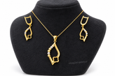 نیمست طلا ۱۸ عیار طرح شبدر اشکی دو رنگ 2.950 گرم