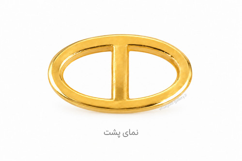 آویز طلای ۱۸ عیار تتا دوطرفه صورتی - طلایی 0.610 گرم