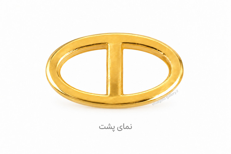 آویز طلای ۱۸ عیار تتا دوطرفه صورتی - طلایی 0.610 گرم
