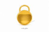 آویز طلای ۱۸ عیار چشمنظر گرد یاسی و نعناعی 0.770 گرم
